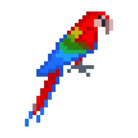 Пиксельный попугай