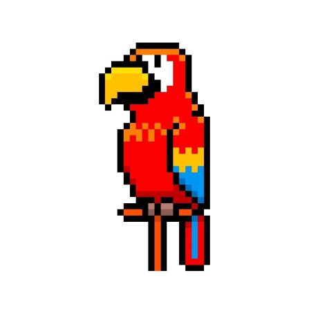 Пиксельный попугай