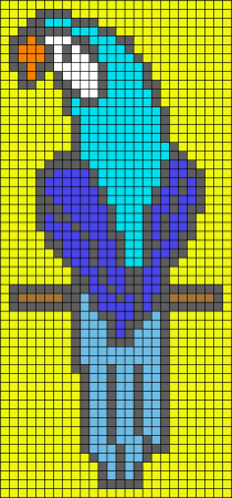 Рисование по клеточкам попугай