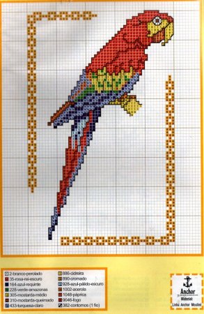 Рисование по клеточкам птицы