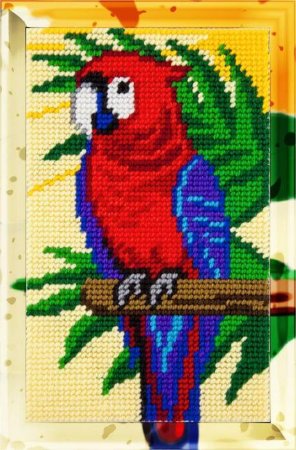 Маленькая птица по клеткам