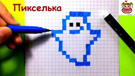 Рисунки по клеточкам Зайка