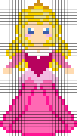 Рисование по клеточкам принцессы