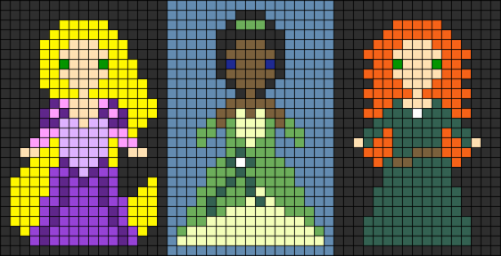 Рисунки по клеточкам принцессы