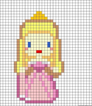 Принцессы Диснея по клеточкам