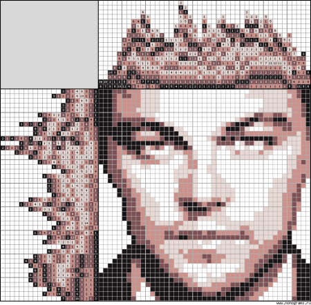 Вышивание крестиком схема Леонардо ди Каприо
