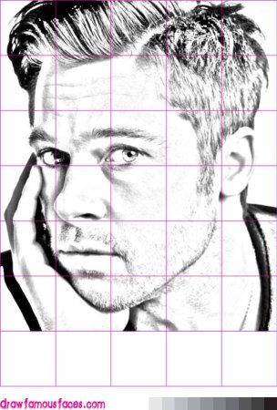 Рисование портрета по клеточкам