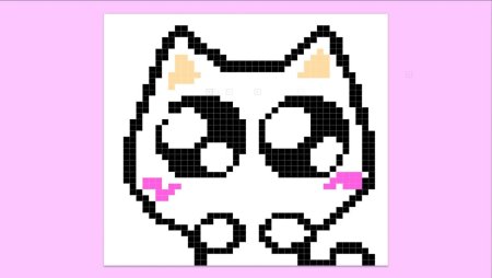 Рисунки по клеточкам в тетради котята