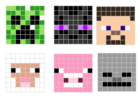 Лицо Стива по клеткам