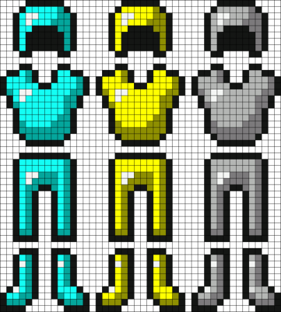 Рисунки МАЙНКРАФТА по клеточкам