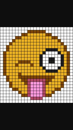 Рисование по клеточкам смайлики