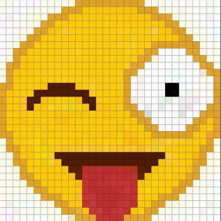 Рисунки в клетку смайлики