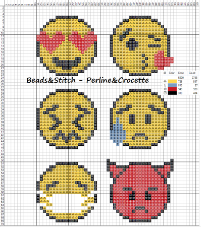 Рисунки по клеточкам смайлики