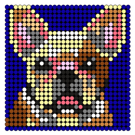 Собачка по клеткам