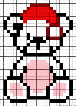 Рисование по клеточкам новогодние