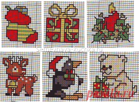 Маленькие вышивки крестом украшения