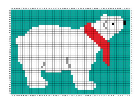 Жаккардовый узор медведь