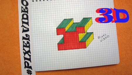 Рисование по клеточкам 3д