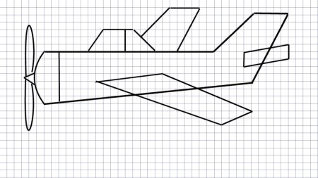 Самолет по клеточкам