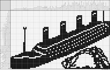 Вышивка корабля Титаник