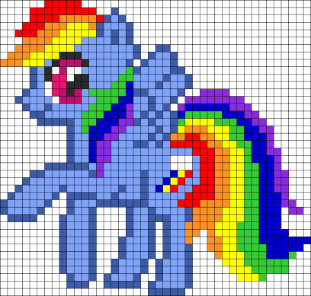 Радуга Дэш вышивка крестом