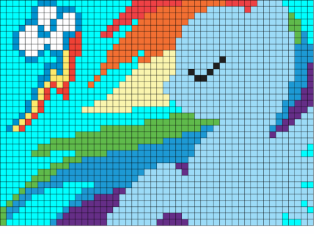 Рисунки по клеточкам без чёрного цвета
