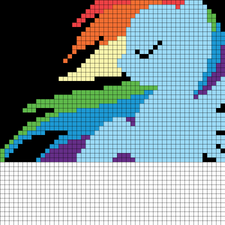 Вышивка крестиком Радуга Дэш