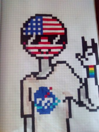 Кантрихуманс по клеточкам