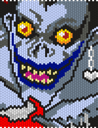 Рюк тетрадь смерти Pixel Art