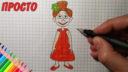 Рисунки по клеточкам для бабушки