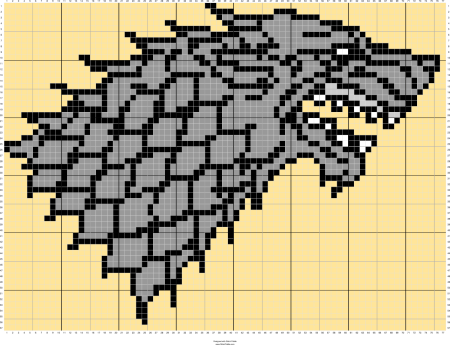 Ворона по клеточкам