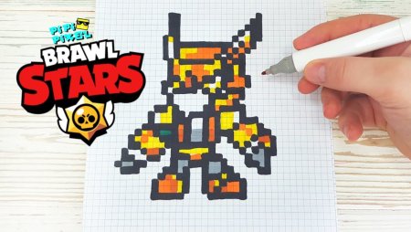 Ворон по клеточкам из БРАВЛ