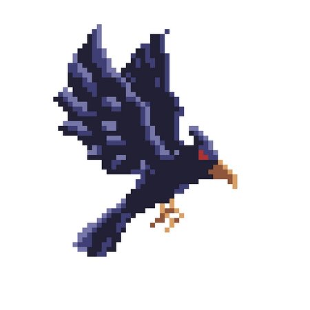 Ворон из бравла по клеточкам