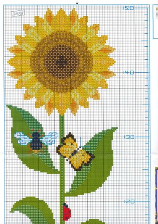 Цветы по клеточкам