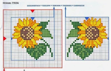 Вышивка крестом Подсолнухи