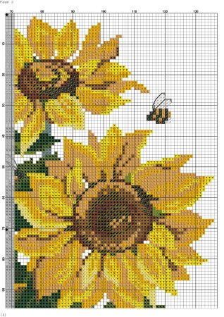 Бискорню схемы вышивки крестом подсолнух