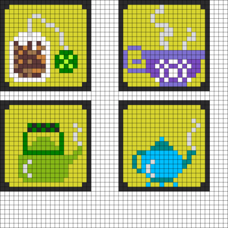 Рисование по клеткам чай