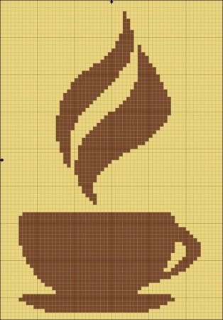 Кофейные зерна вышивка крестом