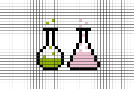 Рисунки по клеточкам зелье