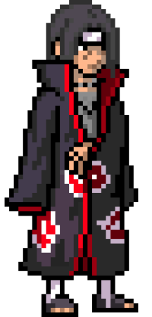 Итачи Учиха пиксель арт