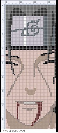 Вышивка крестом аниме Итачи