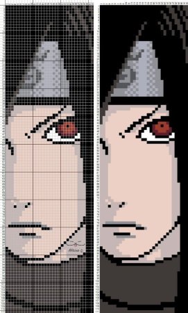 Вышивка крестом аниме Наруто Итачи