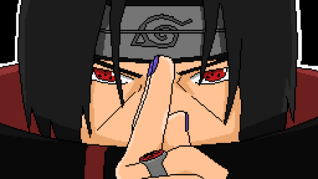 Итачи Учиха пиксель арт