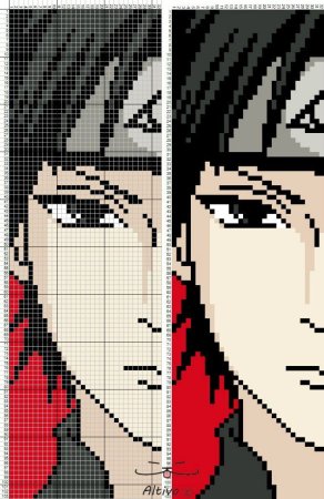 Вышивка крестом аниме Наруто Итачи