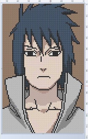 Саске пиксельарт