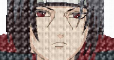 Вышивание крестиком Наруто Итачи