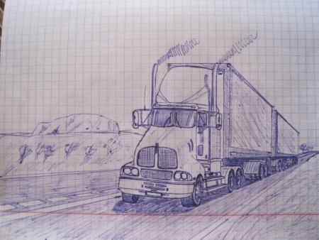 Машины ручкой в тетради