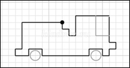 Графический диктант машина по клеточкам для дошкольников