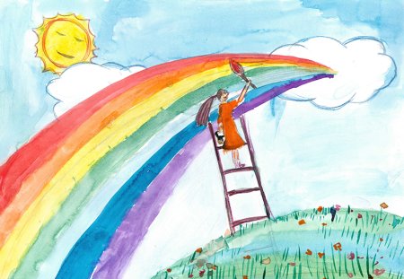 Рисуем радугу с детьми