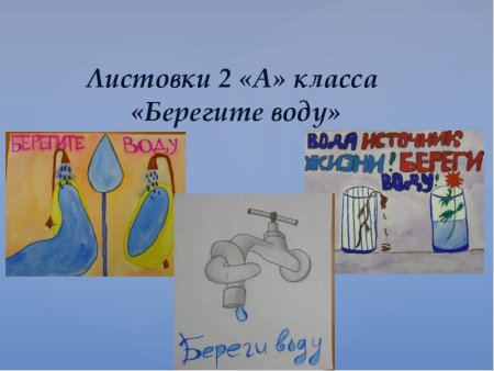 Рисунок берегите воду